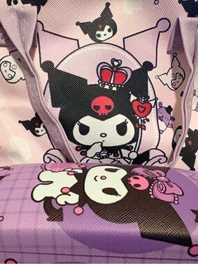 Purple Kuromi sun/eyeglass case & purse  NWOT -not licensed